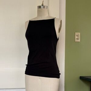 Zara Black Slim Square-Neck Camisole